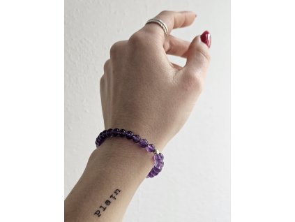 Náramok ametyst 6mm