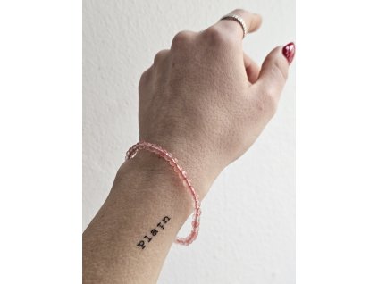 Náramok jahodový kremeň 4mm