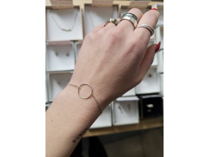 Strieborný náramok krúžok