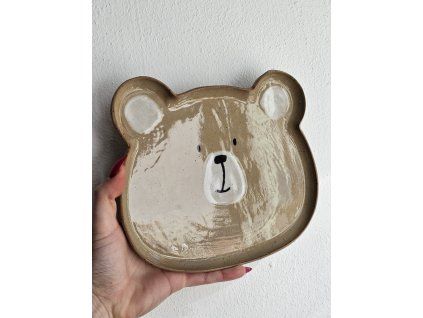 Keramický tanierik, macko