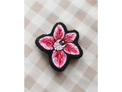 Ručne maľovaná sponka Orchidea