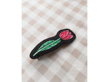 Ručne maľovaná sponka Tulipán