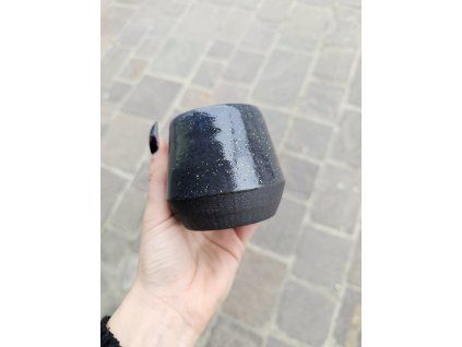 Čierny lungo pohárik, slzička