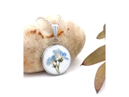 Živicový náhrdelník, nezábudky