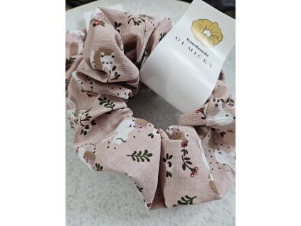 Gumička schrunchies zajko