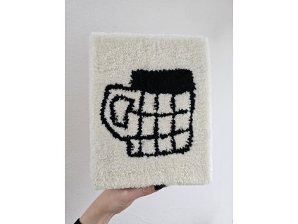 Tuftovaný obrázok na stenu Hrnček