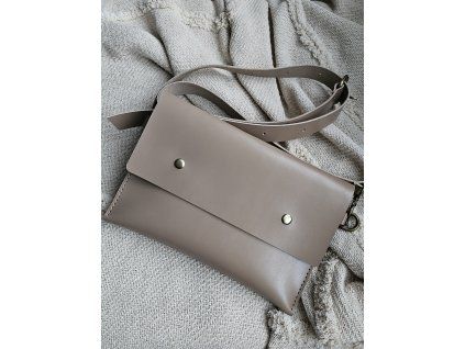 Kožená ľadvinka béžová