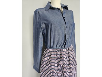 Upcyklované pásikavé šaty