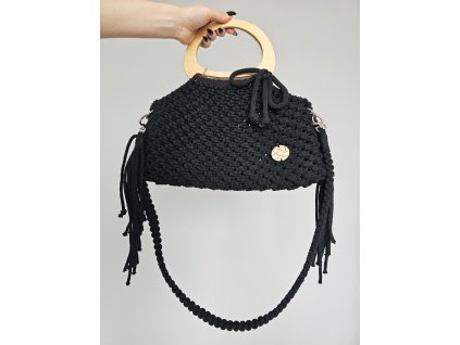 Makramé kabelka Bella čierna