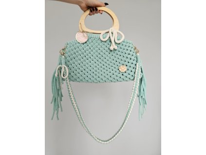 Makramé kabelka Bella tyrkysová