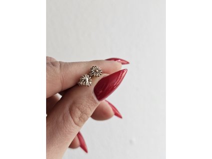 Strieborné náušnice kvietky