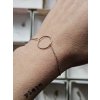 Strieborný náramok krúžok