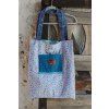 Upcyklovaná taška Kvitnem, modrá