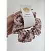 Gumička schrunchies ruzove kvety