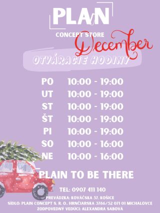 Pozor ZMENA! PREDLŽUJEME - od kedy?🫶🏻 Nové otváracie hodiny platia od 1.12. až do Vianoc! 🎄 Chceme tu byť pre vás viac,...