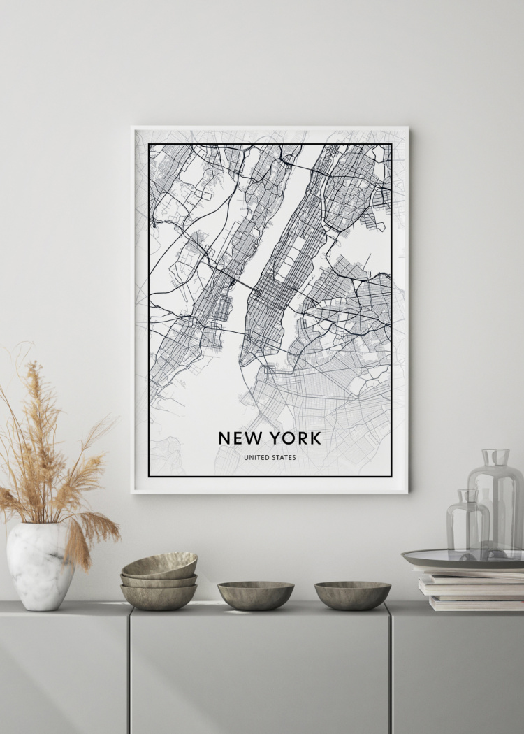 plakat mapy new york 02