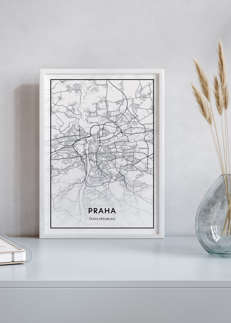 plakat mapy praha 02