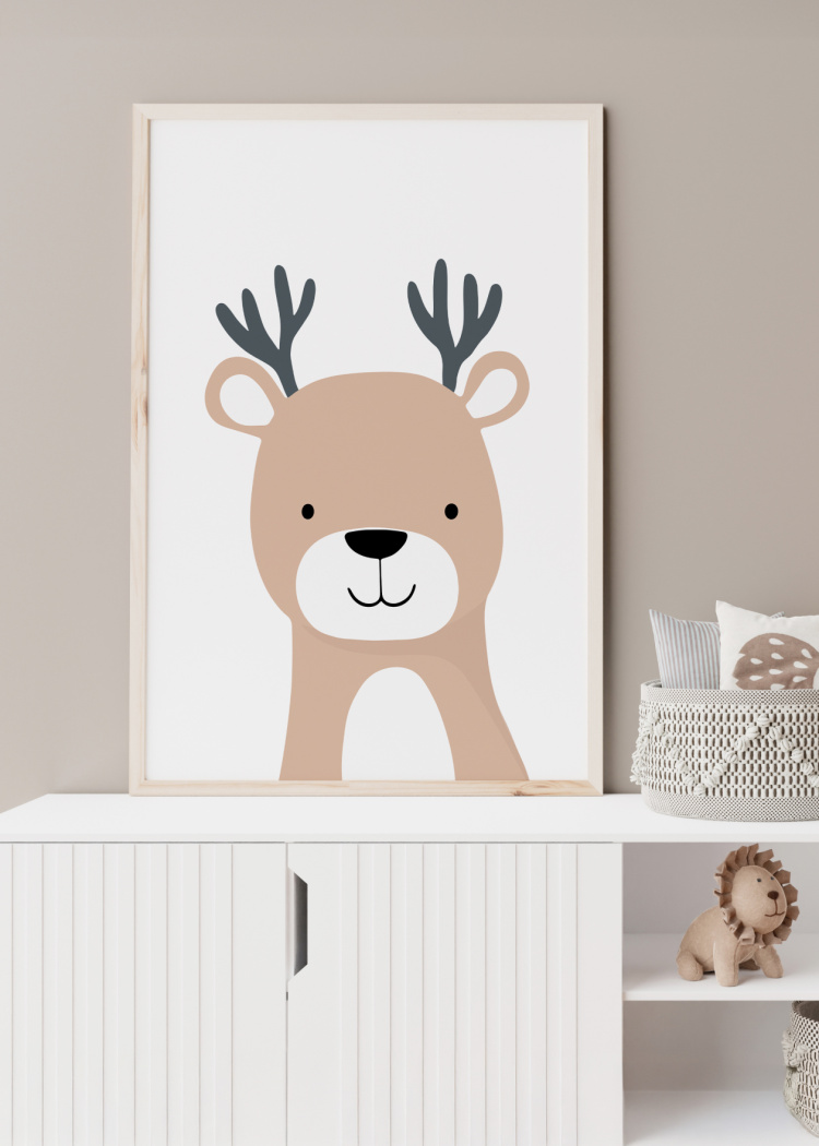 plakat detske roztomila zviratka jelen 02