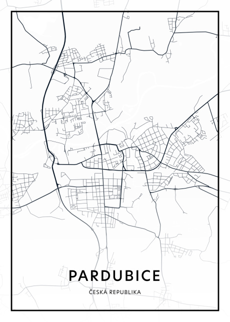 plakat mapy pardubice 01 | Plakater.store