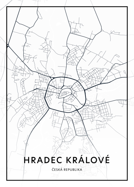 plakat mapy hradec kralove 01 | Plakater.store