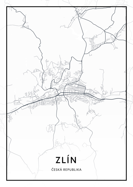 plakat mapy zlin 01 | Plakater.store