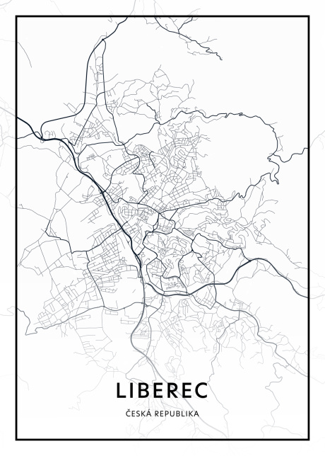 plakat mapy liberec 01 | Plakater.store