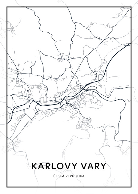 plakat mapy karlovy vary 01 | Plakater.store