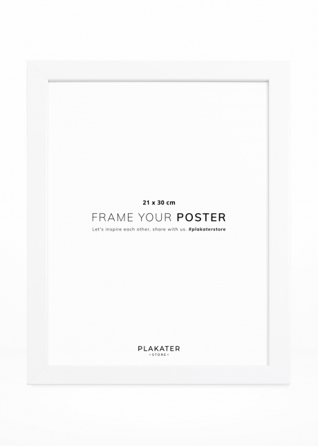 ram bily 21x30cm predni POKUS | Plakater.store