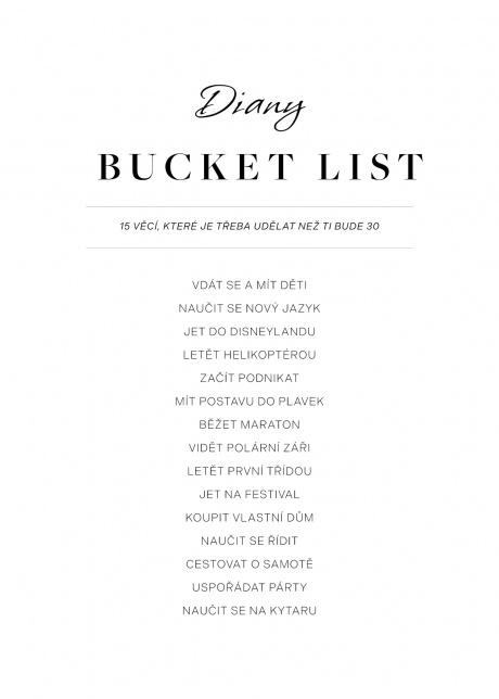 plakat plakaty na miru bucket list 01 | Plakater.store