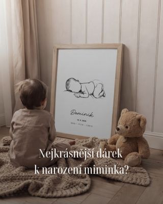 Nejkrásnější dárek k narození miminka je ten, který zůstane. 🤍 Plakát narození na míru je malá každodenní připomínka toho...