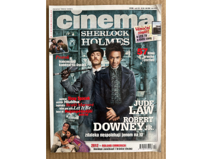 Časopis CINEMA - 12/2009 - Sherlock Holmes Jude Law Robert Downey