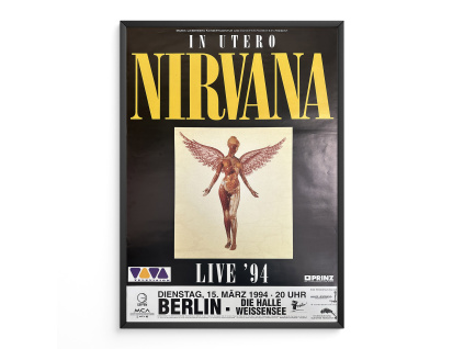 Nirvana - In Utero - 1994 - Kurt Cobain - Originální koncertní plakát (A1)