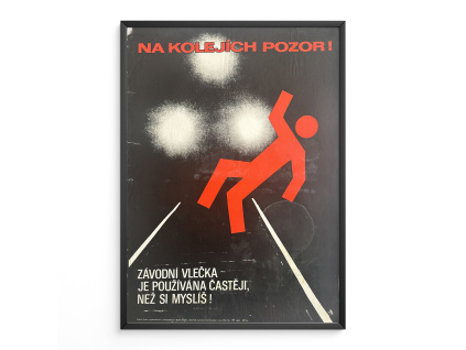 16826 na kolejich pozor zavodni vlecka plakat propaganda osveta a2