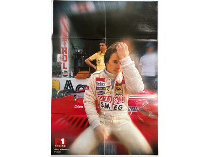 F1 Gilles Villeneuve, Ferrari - Hynek Charous - Z časopisu F1 Racing - Oboustranný plakát A1