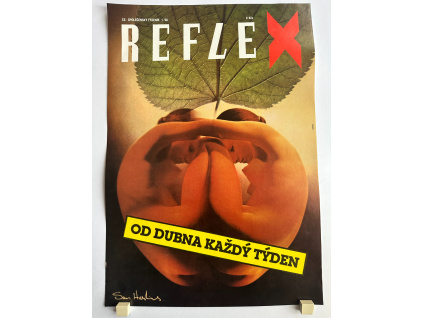17666 1 casopis reflex 1990 propagace ke vzniku casopisu a2 plakat