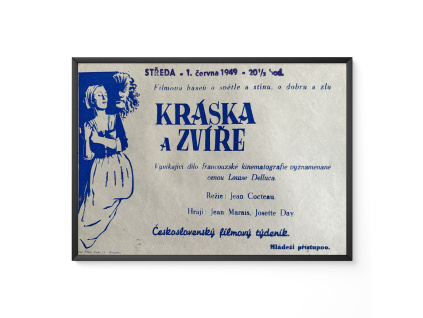 Kráska a zvíře - Filmový plakát / Fotoska / Slepka (cca A4)