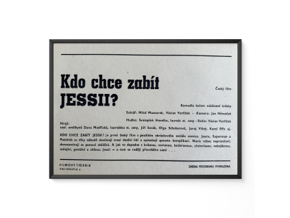 Kdo chce zabít Jessii? - Filmový plakát / Fotoska / Slepka (cca A4)