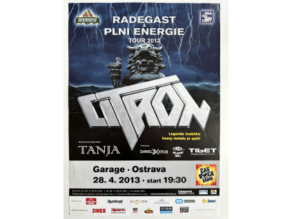 Citron - Tanja - Radegast a plni energie tour 2013 - Originální koncertní plakát (A2)