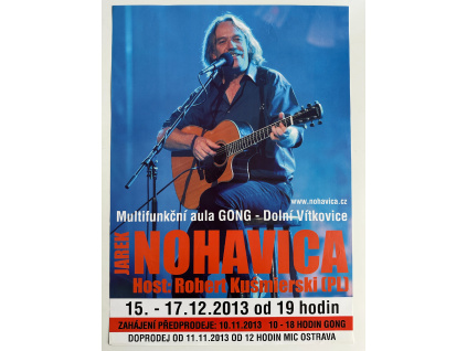 Jaromír Nohavica - Gong 2013 - Originální koncertní plakát (A2)