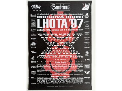 Rocková Horní lhora 1997 - Originální koncertní plakát (A2)
