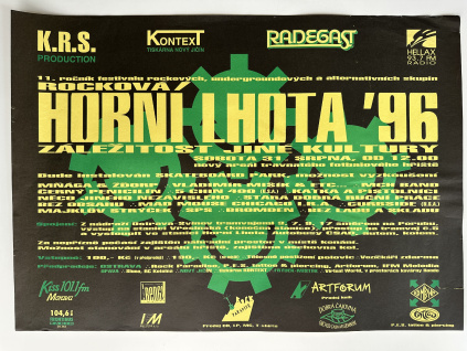 Rocková Horní lhora 1996 - Originální koncertní plakát (A2)