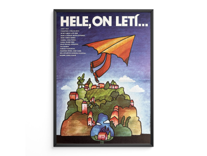 Hele, on letí... - Filmový plakát (A3)