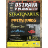 Stratovarius, Citron - Ostrava v plamenech 2015 - Originální koncertní plakát (A1)