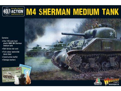 bolt action m4 sherman medium tank plastic box set