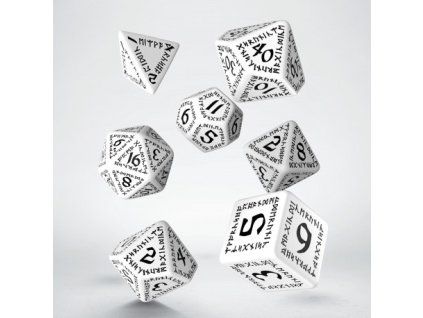sada 7 kostek runic dice set bila