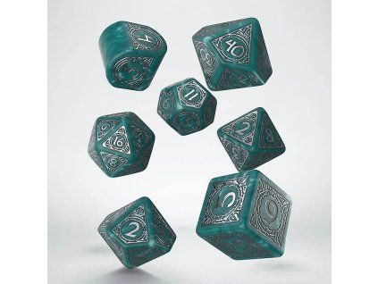 sada 7 kostek viking modern dice set mjolnir
