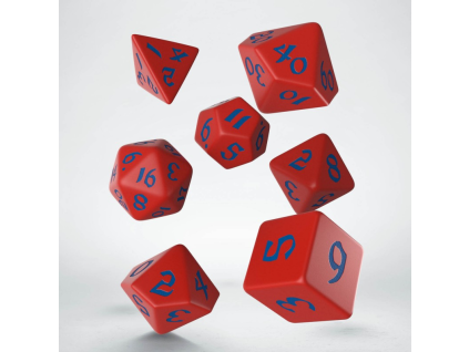 sada 7 kostek classic runic dice set cervena modra sclr07