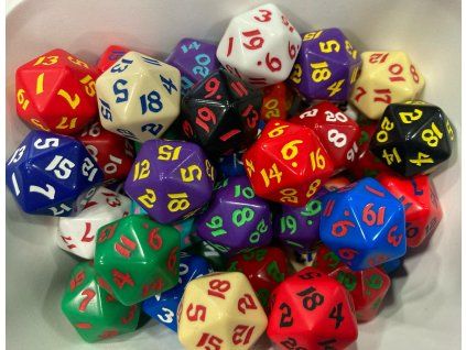 kostka d20 16mm klasicka
