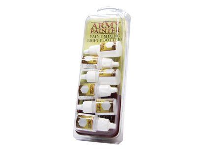 army painter paint mixing empty bottles
