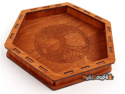dice tray dreveny moreny strom